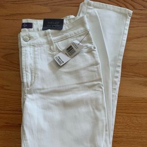 NWT White NYDJ Clarissa Ankle Jeans